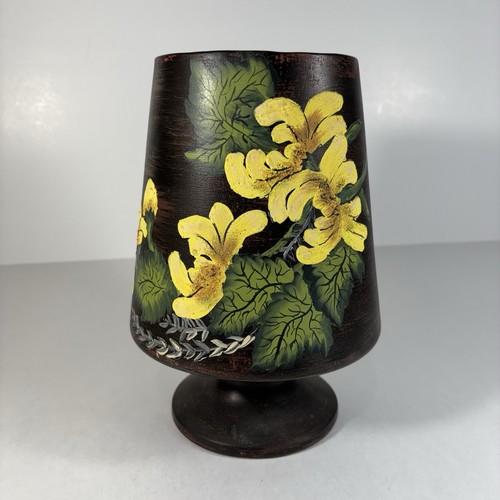 Vtg handpainted footed ceramic - vtg,